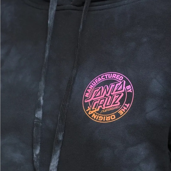 Santa Cruz Mono Group Dot Faded Black Tie Dye Hoodie - Picture 4 of 8